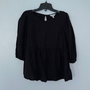 Black Polka Dot Peplum